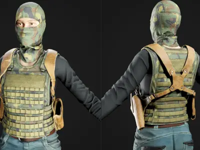 Operator Female - gameready - Unreal Low-poly 3D model