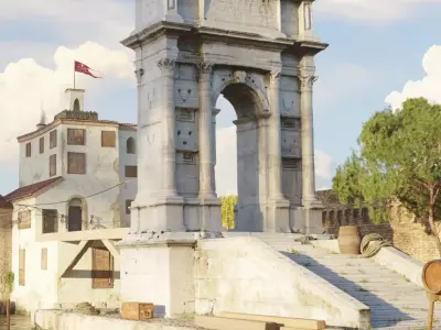 Roman Triumphal Arch - Photoscan 3D model