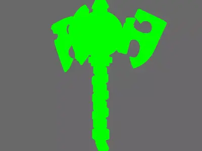 SO Blue Lads Elf Looted Axe Mauls NOHAND 3D print model
