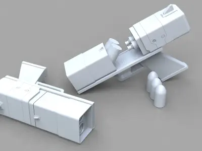 Swiss Hand Gun Low-poly 3D model