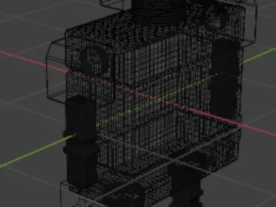 Robot Low-poly 3D model 26