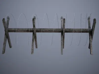 Barbed wire Low-poly 3D model