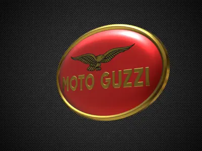 moto guzzi logo 3D model by 3dlogoman