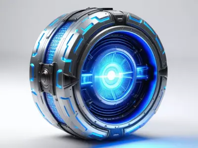 Glowing SciFi Power Core 3D model