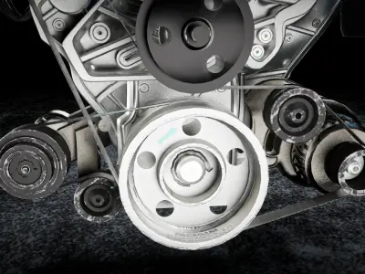 Hemi V8 engine model 3D model
