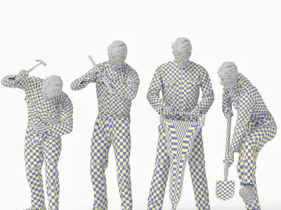 Industrial Protective Overall - Oil and Gas Ready Apparel Low-poly 3D model