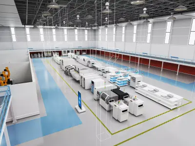 Intelligent digital machining CNC center 3D model