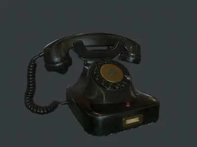 Old Retro phone pbr Low-poly 3D model
