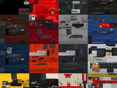 Lowpoly vehicle pack Low-poly 3D model purchase