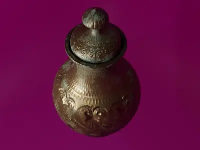 Stylized Vase PBR low-poly game-ready Low-poly 3D model
