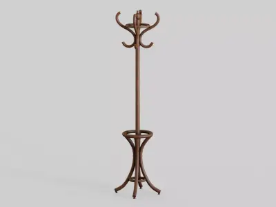 Coat rack Low-poly 3D model