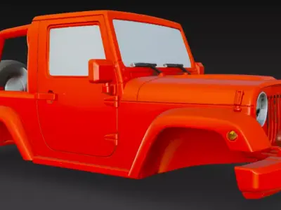 Jeep body part 3D model from CGTrader