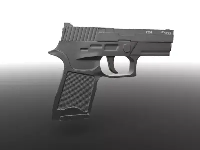 P250 Pistol  Low-poly 3D model