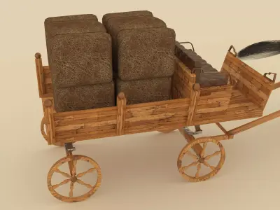 Hay Wagon 3D model