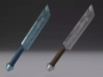 Medieval Knife Low-poly 3D model buy