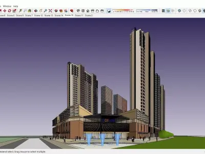 Sketchup Commercial Complex Q2 3D model