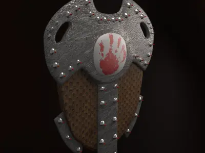 Spiked shield 3D model