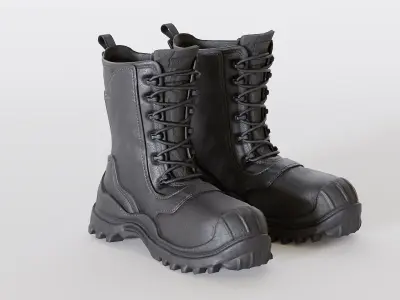 Military boots - LowPoly 3D model