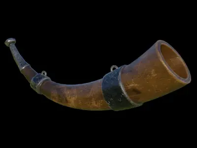 The War Horn Low-poly 3D model