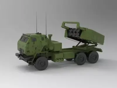  M142 multiple rocket launcher 3D model