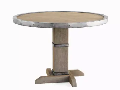 Antique Medieval Table 01 Low-poly 3D model