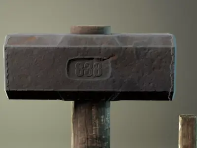 Low Poly Hammer Low-poly 3D model