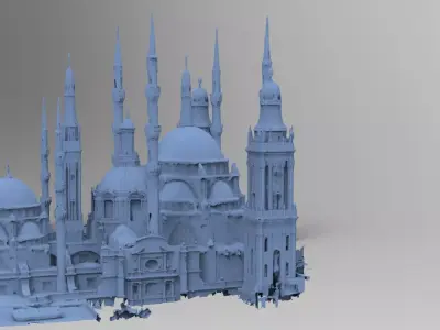 Fantasy cathedral part  3D model
