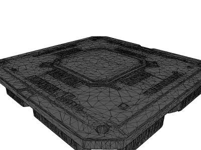 Futuristic CPU Processor Microchip 3D model