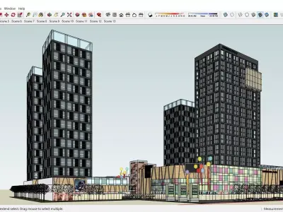 Sketchup Commercial Complex 113 3D model