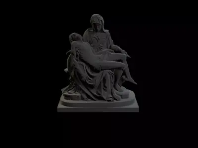 Roman Historic Marble Figure Sculpture Art Print 3D print model