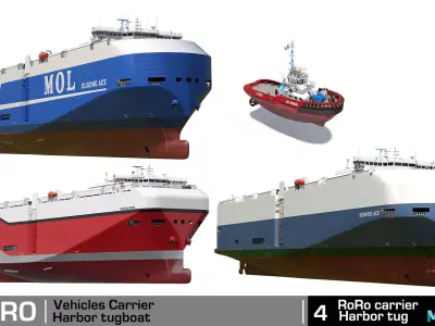 Vehicles Carrier 3D Model Pack