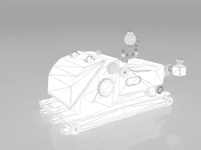 Mud Pumps Low-poly 3D model