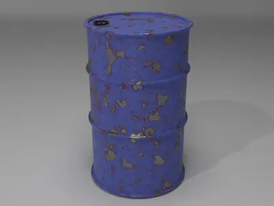 Realistic Rusty barrel 3D model