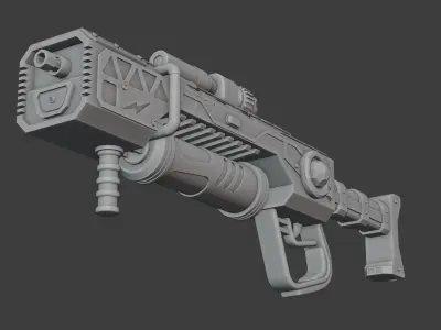 Sci-Fi Gun 3D Model  High Quality Game Ready 3D model