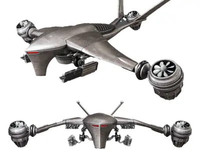 Killer Drone Low-poly 3D model