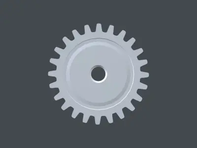 GEAR-003 sprocket gear Low-poly 3D model