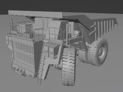 COAL MINING DUMP TRUCK 3D model