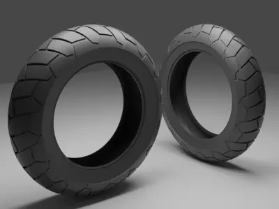 tire MOTO DV3 non brand high poly 3D model