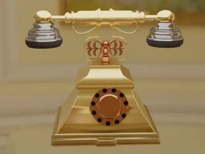 Antique Phone 3D model