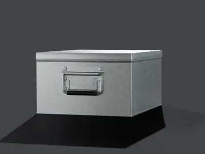 Galvanized Iron Box 001 M 3D model