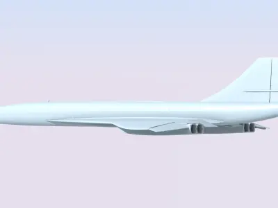 concorde airliner sst 3D print model
