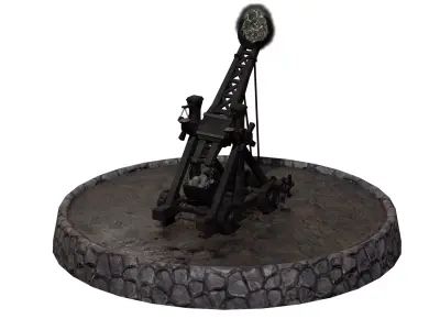 Catapult Low-poly 3D model purchase