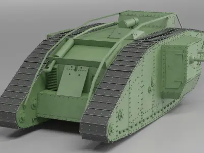 Tank MK 4 Male Green 3D model