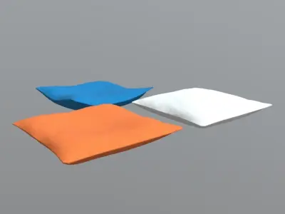 CC0 - Pillow three pillows Free low-poly 3D model