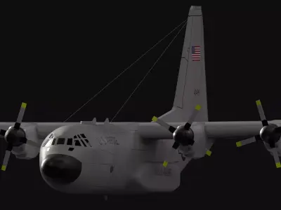 C 130 transport aircraft - full color mug 3D model