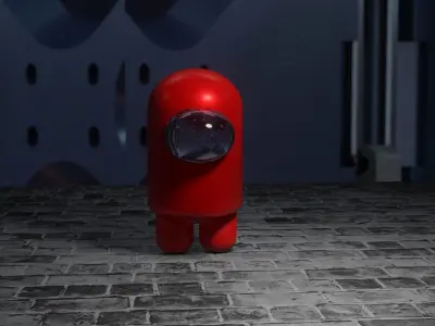 Among Us Red Imposter 3D model