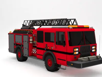 fire truck 3D model buy