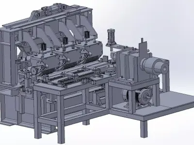Industrial Metal Sheet Cutting Machine 3D CAD Model  3D model