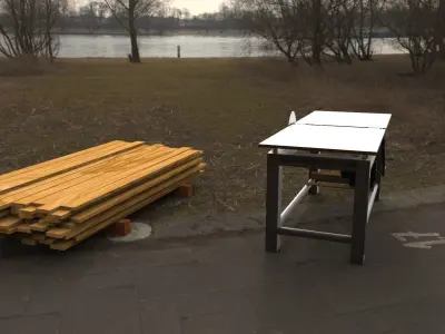 Electric planer with saw 3D model