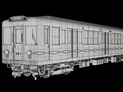 Mitsubishi Eidan Series 300 Subway Train 3D model